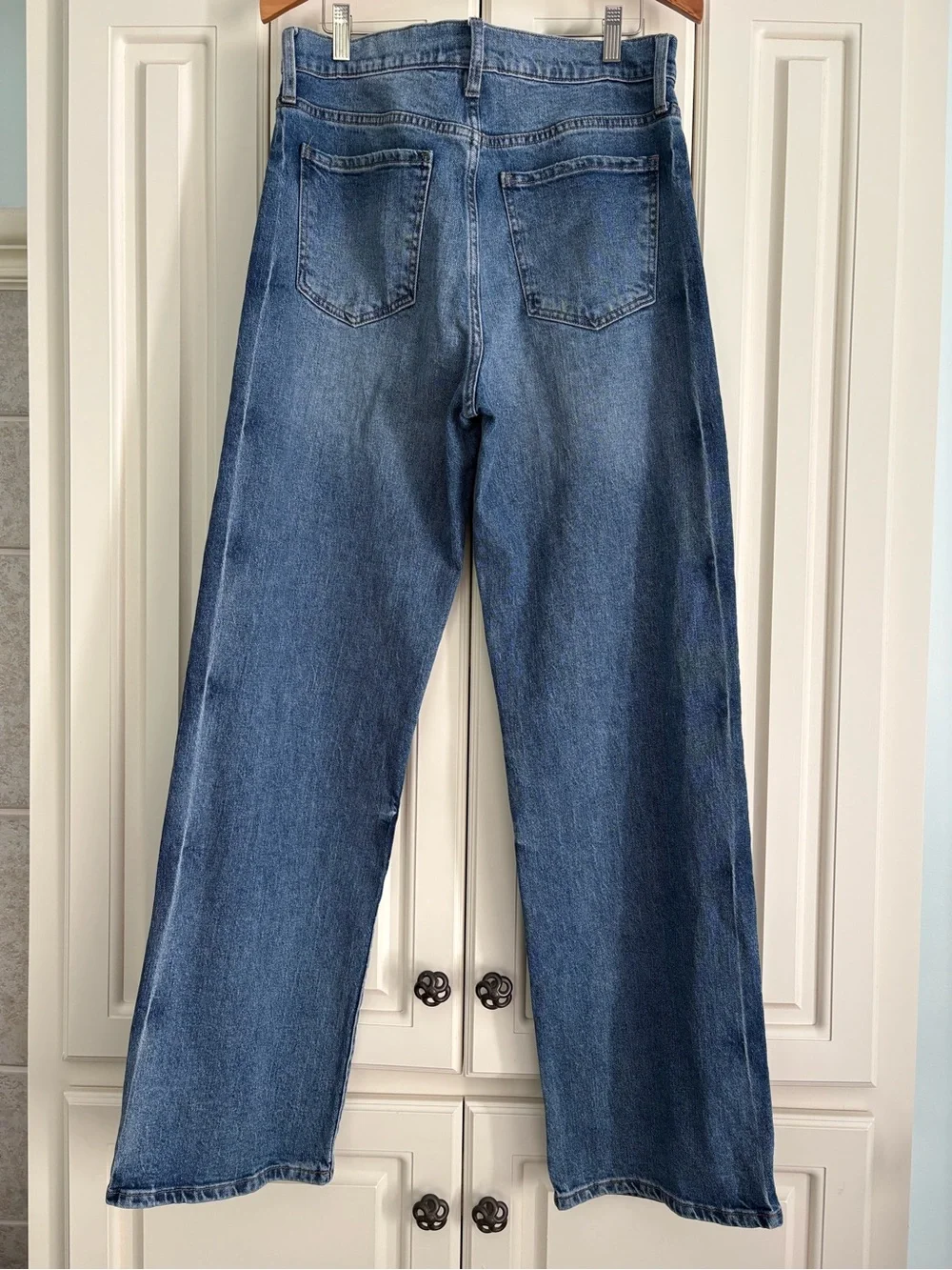 Kut from the Kloth Medium Wash Blue Denim Jeans Sienna Wide Leg High Rise Size 8